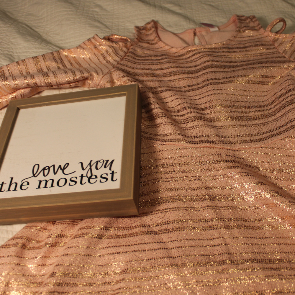 Justice Girls size 14 Peach and Gold Dress